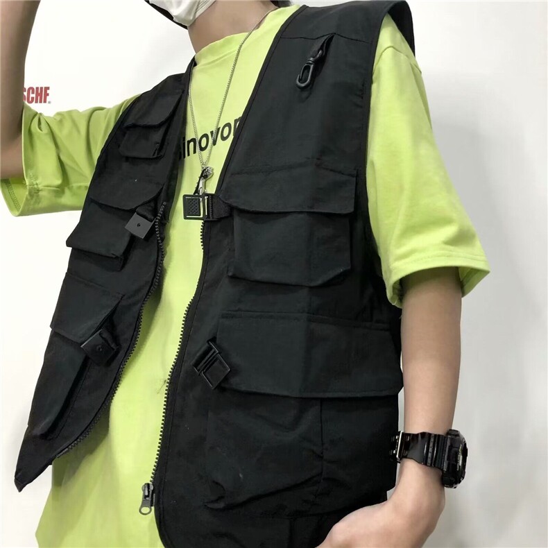 战术机能风多口袋马甲工装无袖背心马夹男女潮马甲网图MJB04-p30,男装背心/马甲,星座302B-2