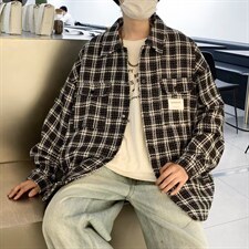 小香风外套男春秋高街ins格子刺绣编织夹克W245P70，男装夹克，星座1116-2