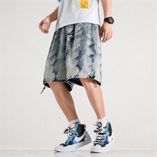2025夏季新款时尚牛仔五分裤潮流宽松休闲短裤A125-DK12-P38图片