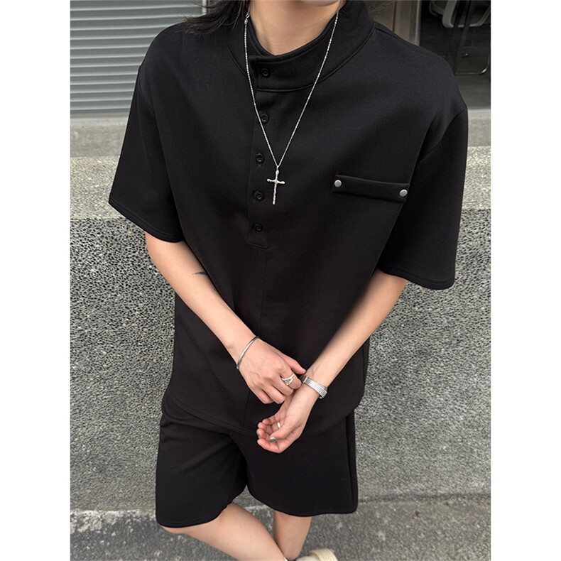 套装TZ099P70控98黑色浅灰色白花灰,男装休闲套装,星座213