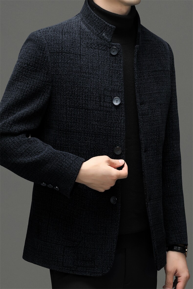 BEN22688钱塘2020-2商务休闲简约中年男士冬季厚款简约夹克P240,男装夹克,钱塘207-2
