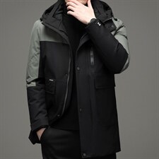 白鸭绒羽绒服男连帽中年男士休闲宽松爸爸冬装外套MYYL88286-P270，男装羽绒服，电商B212（原钱塘6029）