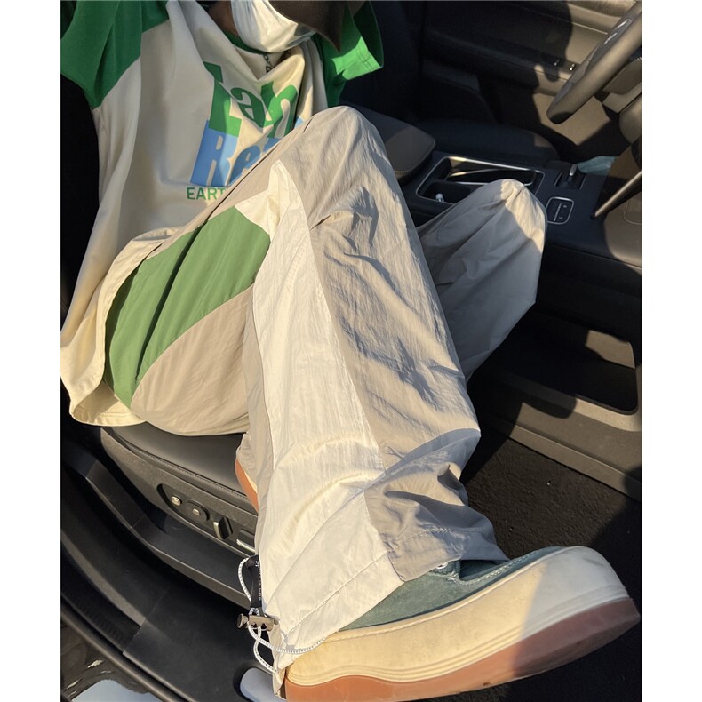 XZ612-K785-P55控79夏季伞兵裤运动街舞休闲裤撞色拼接速干裤,男装休闲裤,星座612