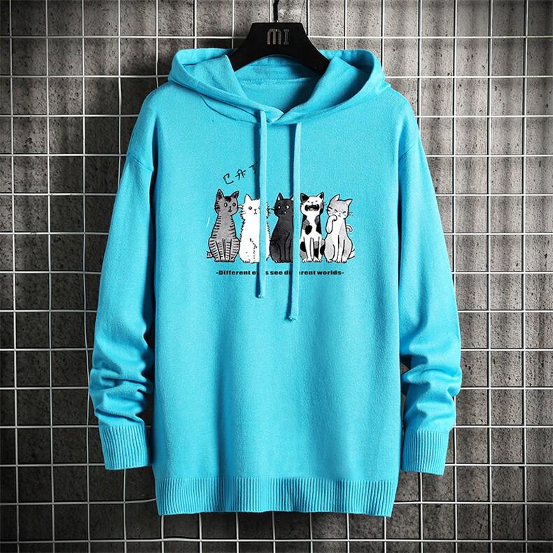 LM68100-P58加绒款-P68连帽毛衣男大码带帽针织衫男毛线衣网格,男装针织衫/毛衣,电商A040A