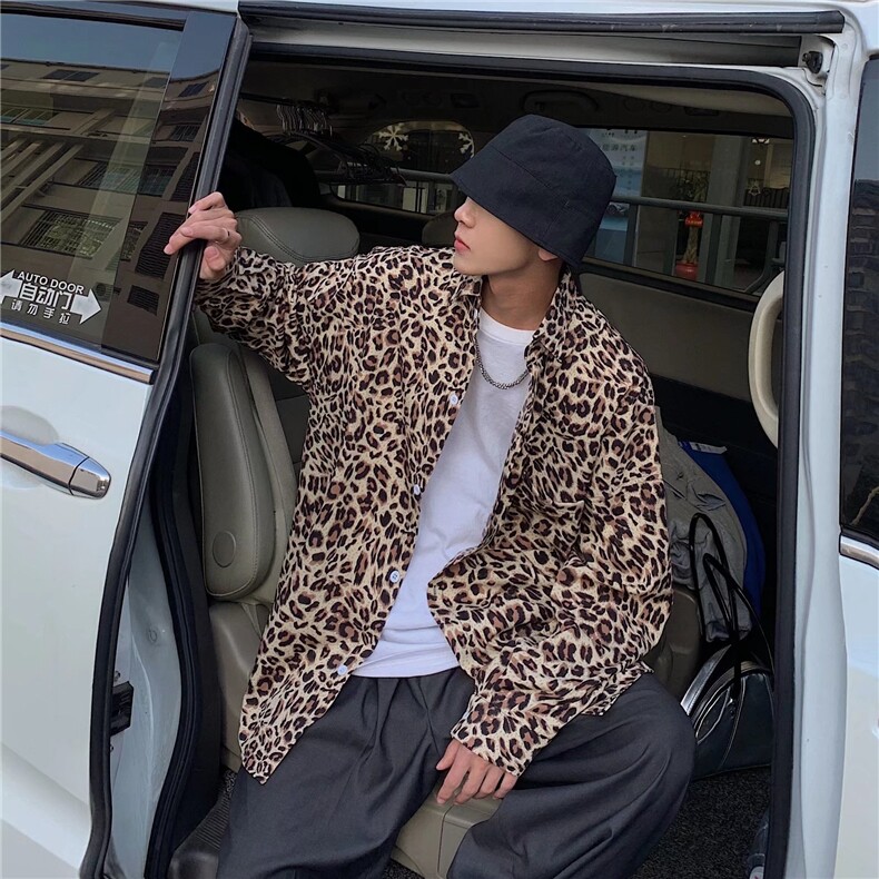 衬衫夏季男百搭日系气质青春流行文艺新款长袖方领潮流潮ins标准图片