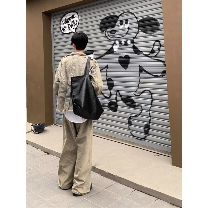 W9394-P63网图现货新款重工水洗短款牛仔夹克废土风宽松外套,男装工装外套,星座1608-2