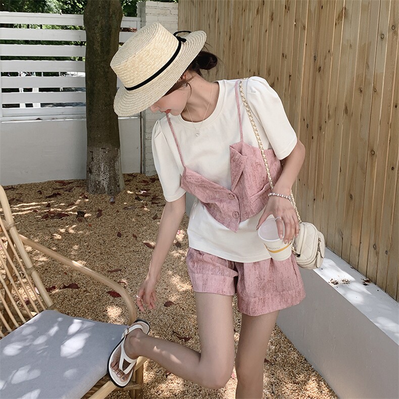 时尚显瘦短裤套装女夏季新款,女装套装/套裙,C位