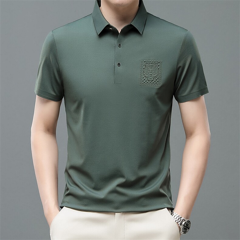 2024夏季新款男士短袖T恤中年男士商务休闲半袖POLO衫ZL66367-P63,男装Polo衫,星座1105-3