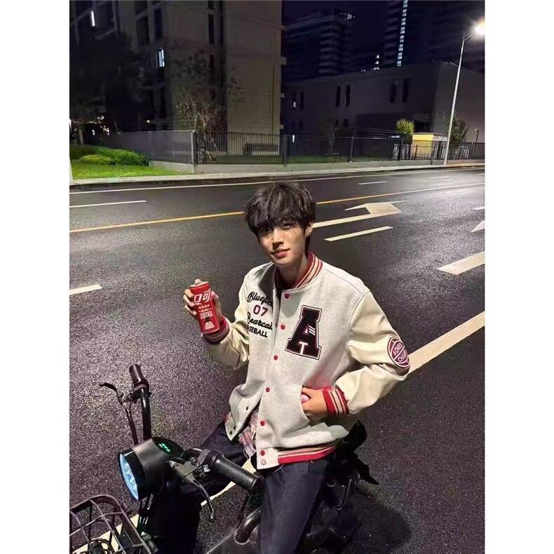【现货】DM415-批65美式重磅复古棒球服街头重磅刺绣夹克男女秋冬,男装夹克,星座603-2