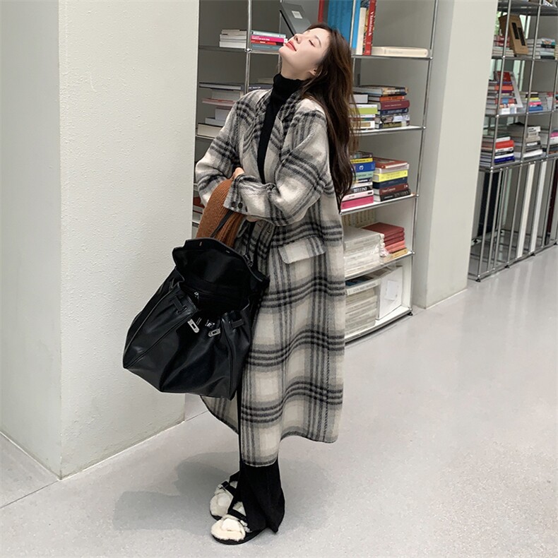 xian货冬款格子双面呢大衣B109-921-265-398,女装羊绒大衣,2B109