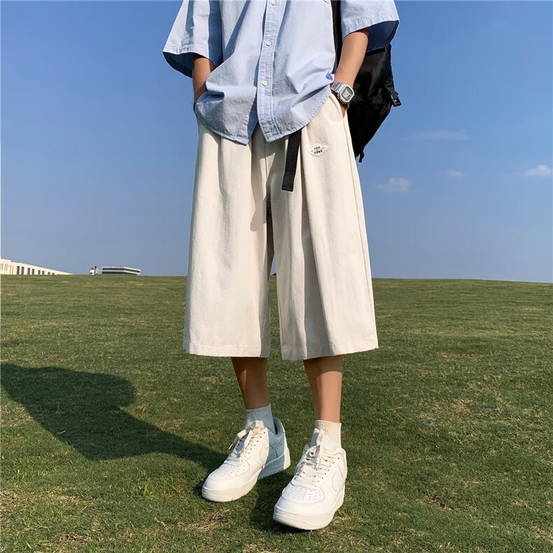 七分裤男夏季薄款宽松冰丝外穿休闲运动潮 EU21 P32图片