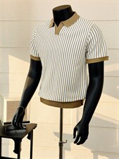 下架针织打底衫翻领拼色V领短袖K86012-P55，男装T恤，星座1012-1