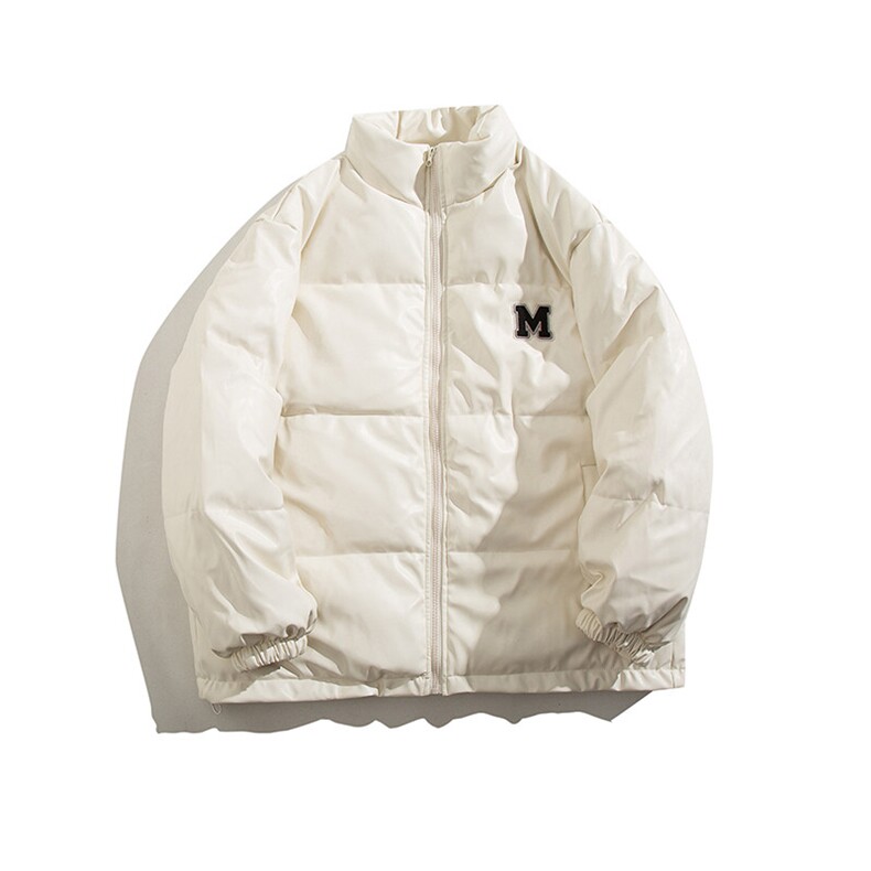 美式复古PU皮2025冬新款棉服女宽松立领加厚面包服棉衣CC028-100,男装棉衣,星座911-3