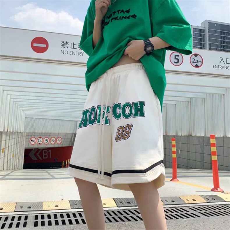 美式短裤男夏季潮牌街头刺绣印花潮流休闲篮球裤D125 310B-1-P30图片