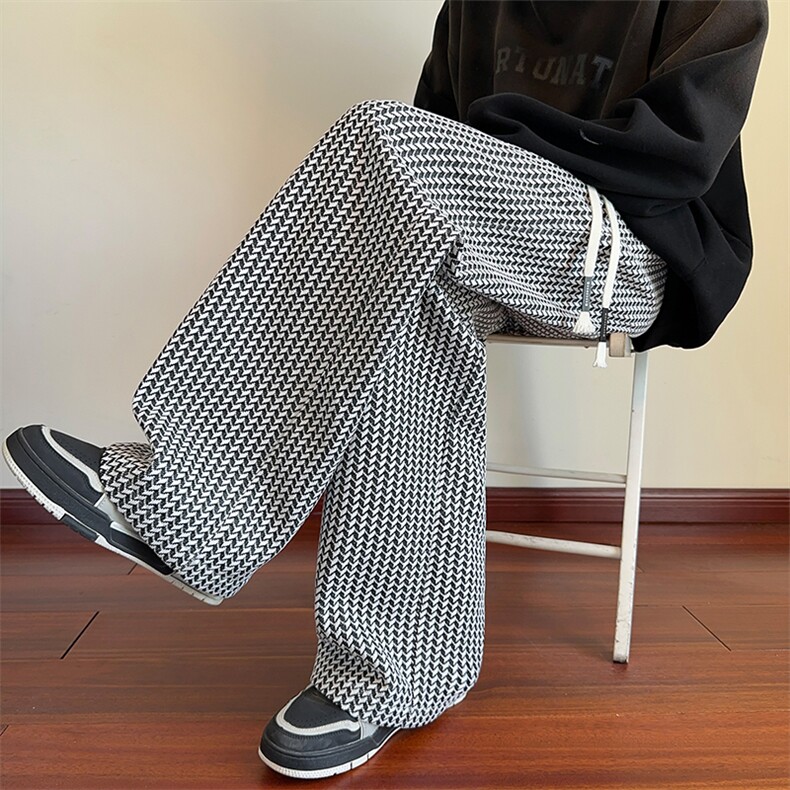 2025秋季新款内景欧棉绒提花直筒长裤M-5XLHK25952-特P30，男装休闲裤，电商A022