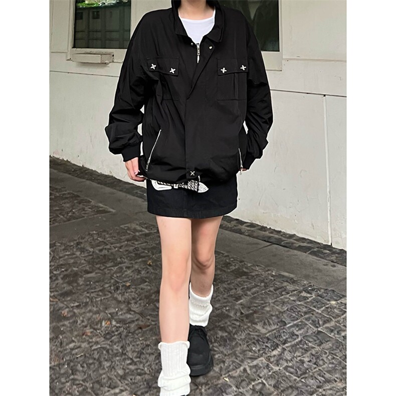 B221美式ins高街暗黑金属感宽松休闲外套上衣SY2303-P90控118,男装夹克,电商B221