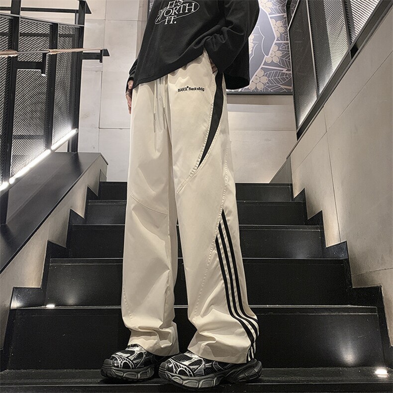 秋季防水拼接绣花条纹冲锋裤 XZ604-KG93-特P40控78图片