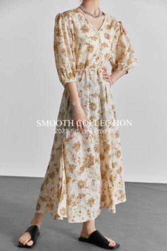 花连衣裙，女装连衣裙，SMOOTH