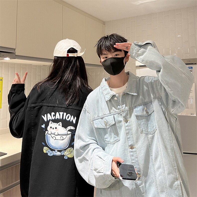 牛仔夹克男大码牛仔外套男茄克NJ77408-P60,男装夹克,电商A040