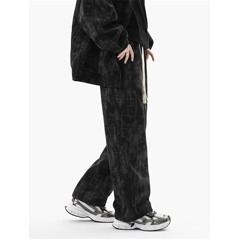 8XL-M超大码加绒加厚保暖扎染休闲套装TZ104-P98控118，男装休闲套装，电商D206-1