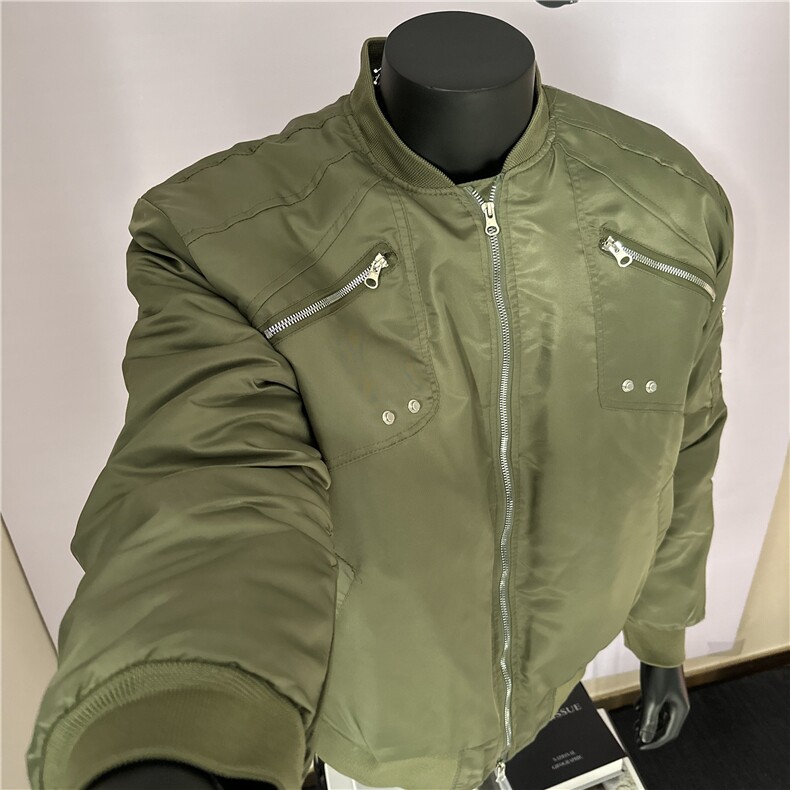 现货拉链棒球服棉衣棉袄宽松休闲外套M6102-P95图片