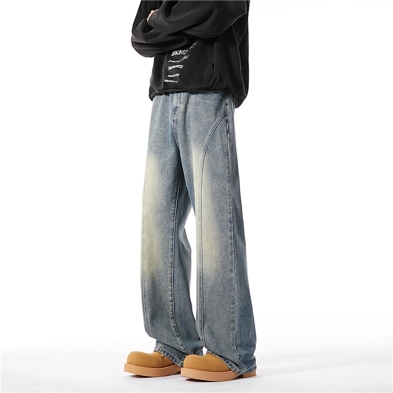 XZ616秋季新款重磅水洗缉明线弯刀牛仔长裤TY1105特P40控78，男装休闲裤，星座512A（原616）