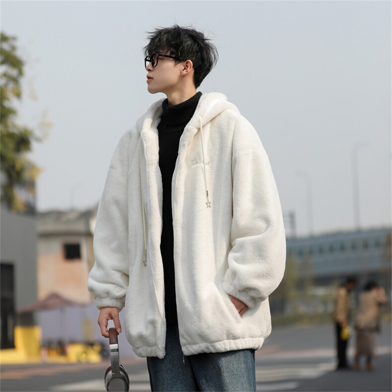 Wt2071-P65美式摇粒绒重磅小兔宽松型外套,男装夹克,星座1501-1