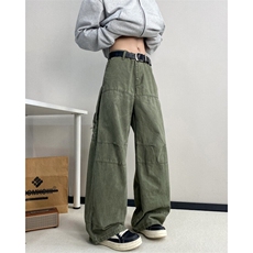 2025春季新款美式高街工装拼接宽松休闲裤B315-K25610-p70控98，男装休闲裤，电商B315