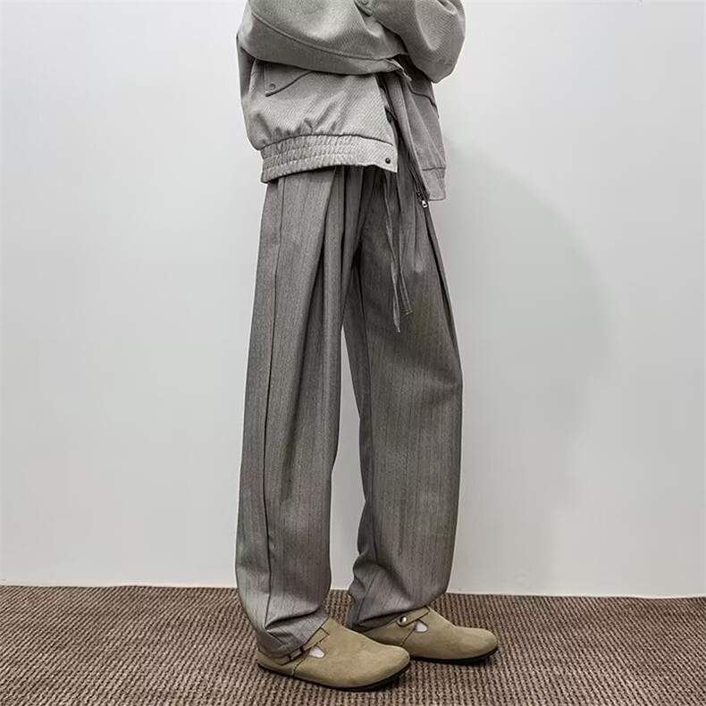 YC0858-P48复古渐变休闲裤男秋季2025新款宽松直筒潮牌酷帅长裤子,男装休闲裤,电商C233