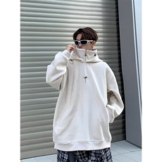 秋冬新款男士重磅潮牌金属设计连帽卫衣时尚外穿街头WV48-P55，男装卫衣，星座1109-3