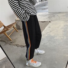 秋季ins运动裤子宽松男百搭港风卫裤潮牌束脚网红哈伦裤男k35-p30，男装休闲裤，星座1008-2