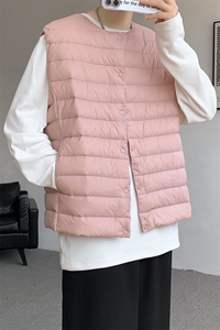 8XL-M 轻薄羽绒服马甲男背心内胆90白鸭绒马夹外套YRFC07P98控138图片