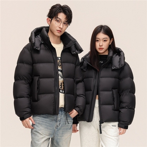 新标90%白鸭绒羽绒服情侣面包服宽松连帽外套潮DB188-P350图片
