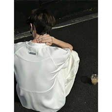 白色正肩结构t恤潮牌欧美夏季短袖美式高街半袖1001-1-FW125-P42，男装T恤，星座1001-1