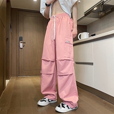 现货特价百搭情侣宽松韩式夏季纯色直筒阔腿CK002特价55，男装休闲裤，星座1209-3