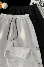 大货足秋冬男卫裤港风新款字母宽松休闲X416B-1-KL919-P55控88，男装休闲裤，星座416B-1