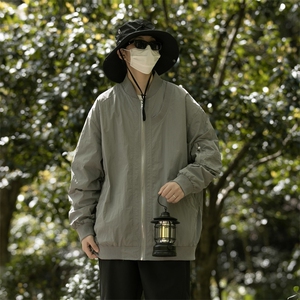港风大码日系男女户外山系薄款连帽防晒服 XZ213-JKFS03-P75控98图片
