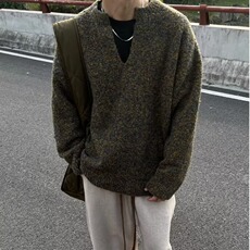 百搭原宿新款慵懒潮流时尚海马毛双拉链头外套毛衣513AMY2751P58，男装针织衫/毛衣，星座513A