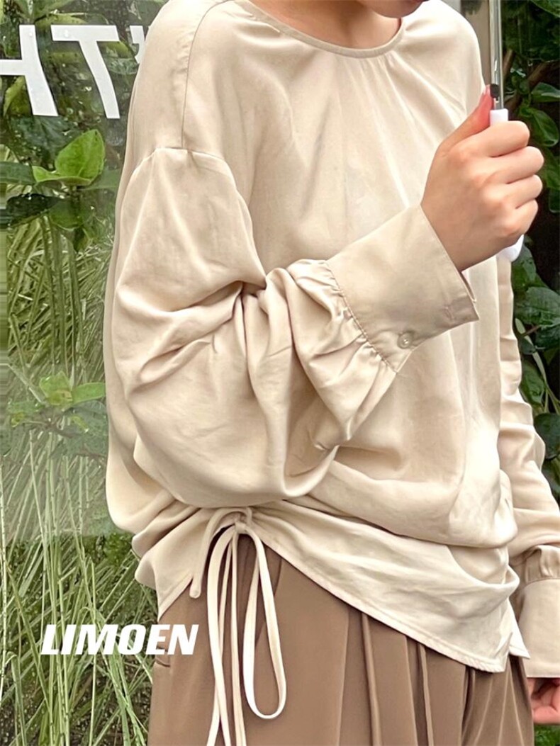 5156#复活款褶皱衬衫，女装衬衫，mm+ 里墨恩