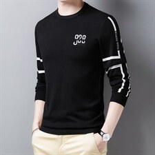 Z2081男士2023年秋冬新款长袖圆领羊毛针织衫休闲打底衫P70图片