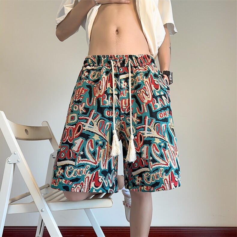 夏季新款短裤男小香风休闲裤刺绣五分裤中裤D2535*P28控58,男装牛仔裤,星座227-1