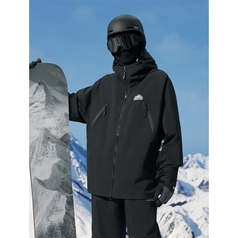 2025冬户外防水防风保暖男中性加绒加厚连帽滑雪服男女HF93-P185图片