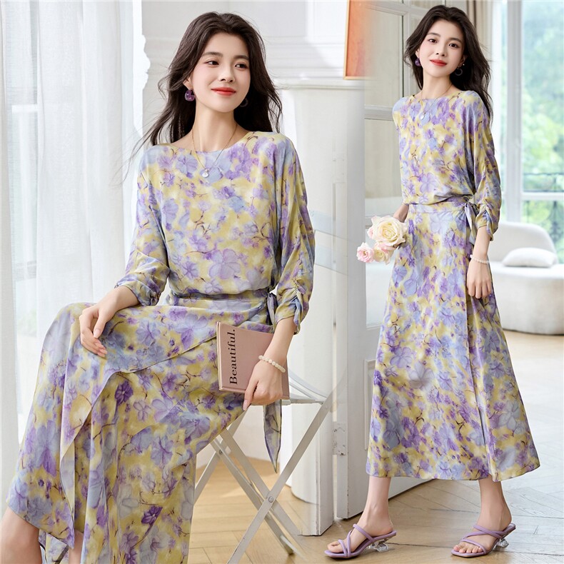2026新款真丝连衣裙女气质真丝裙子宽松显瘦时尚洋气减龄长裙子,女装连衣裙,阿舍尔精品