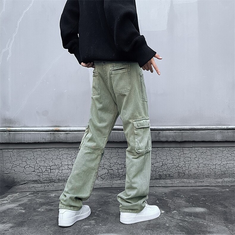 拼接工装水洗复古牛仔裤嘻哈多口袋休闲hiphop裤子S178P56,男装牛仔裤,星座1116-2