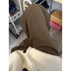 女风 美拉德棕色灯芯绒直筒百搭休闲裤ZK0274-P40 加绒45图片