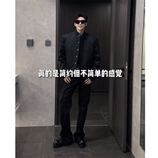 抖音小众设计高级棉衣老钱风保暖棉服外套男M219-P135(网图，男装棉衣，电商B267