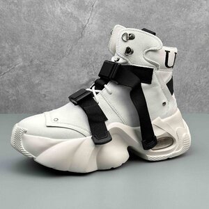X4636-275秋冬新款加绒男鞋厚底增高老爹鞋高帮鞋男时尚休闲短靴图片