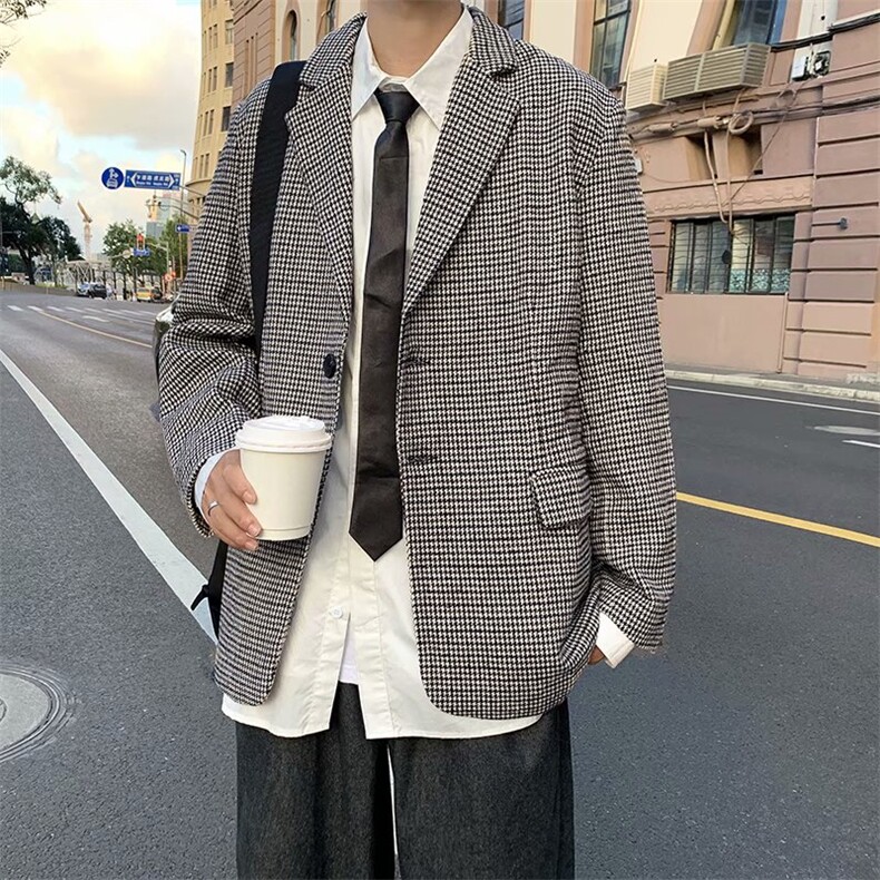 男士格子西装外套K665P63图片
