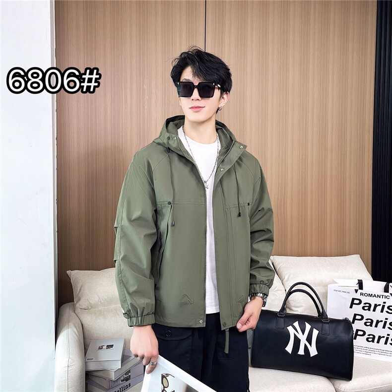 早秋数据男装连帽工装大口袋简约休闲时尚百搭男上衣外套,男装工装外套,电商A225