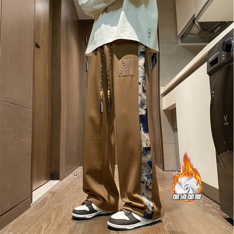 抖音品质冬季保暖宽松休闲裤K23395-p45控58加绒K23395JR-p55控68,男装休闲裤,电商B315